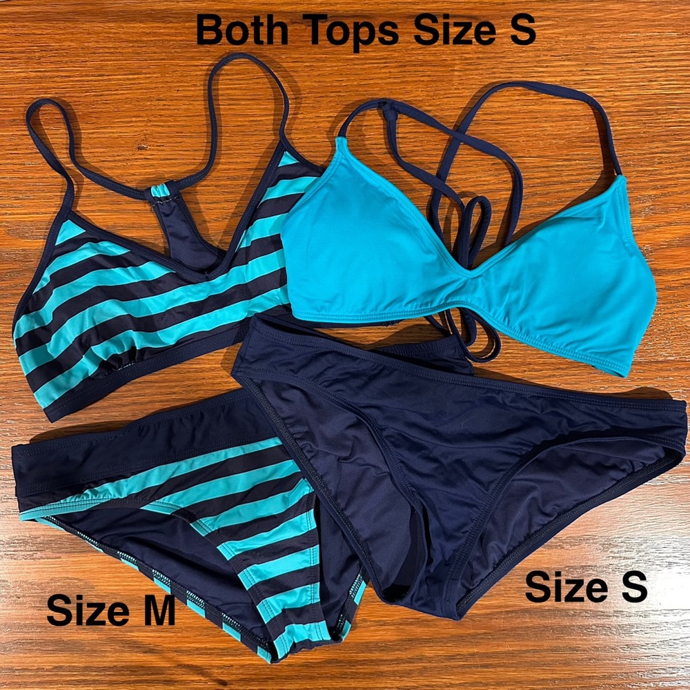 Carve Designs Bikini Set – 2 Tops (Size S) + 2 Bottoms (S & M) – Mix & Match